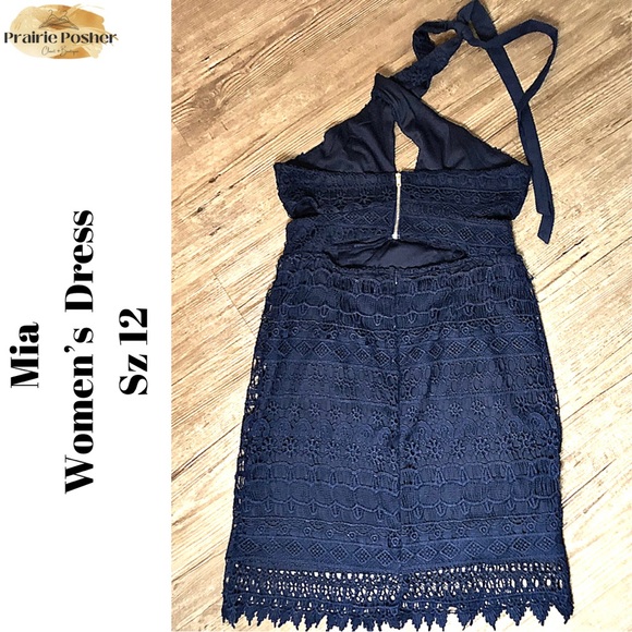Mia, Dress, Women’s Sz 12, Blue Lace, EUC, PrairieposherCA - Picture 3 of 4